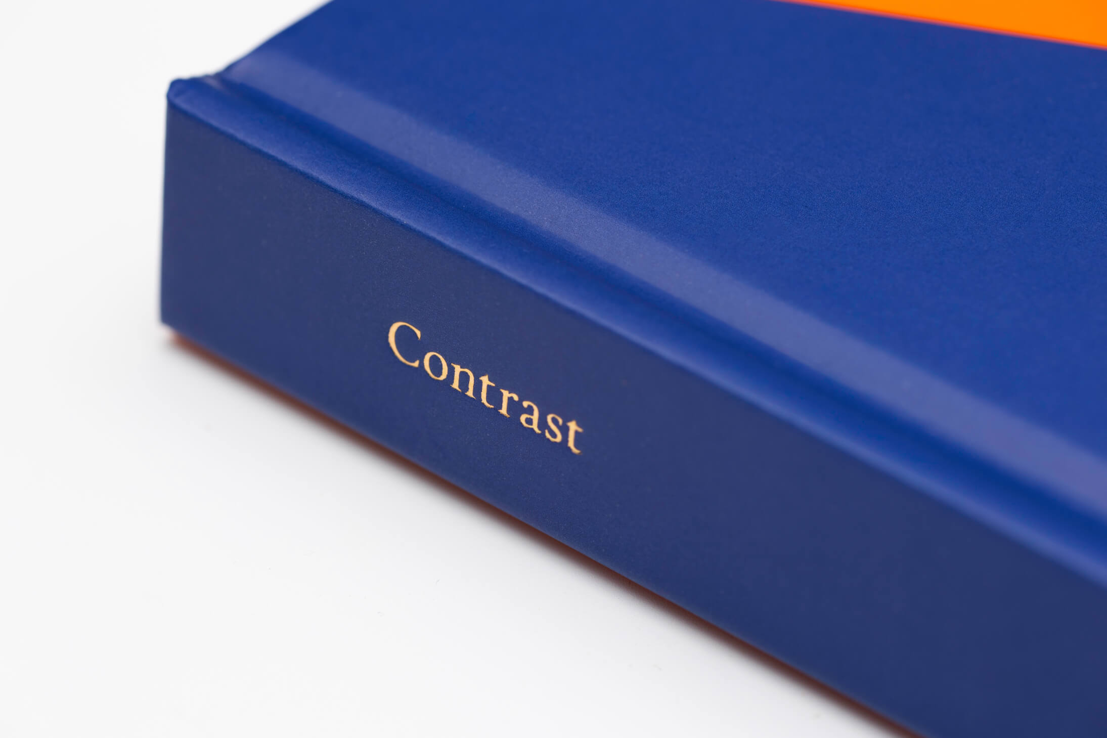 Contrast Navy & Orange A5 Lined Notebook