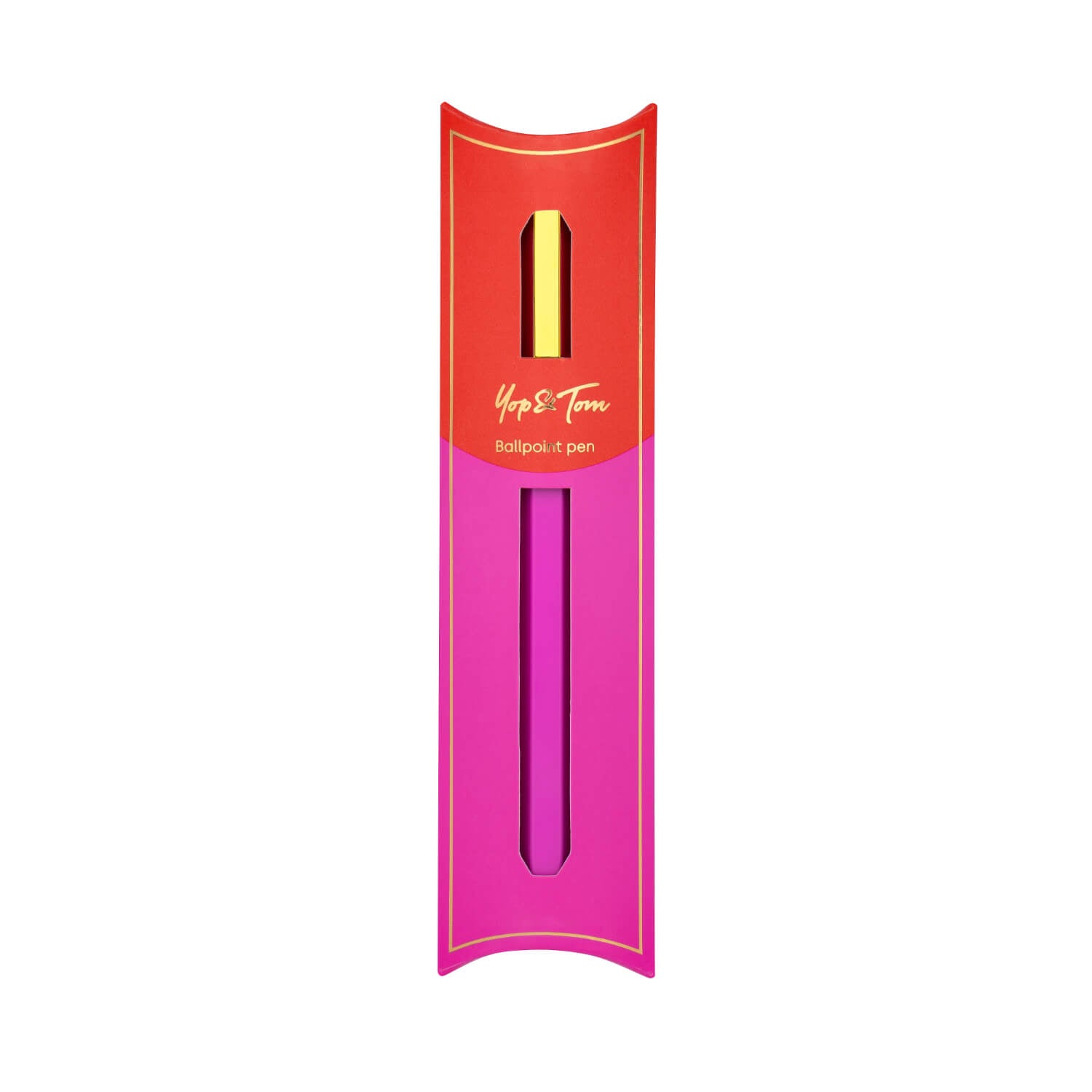 Contrast Ballpoint Pen - Red & Pink