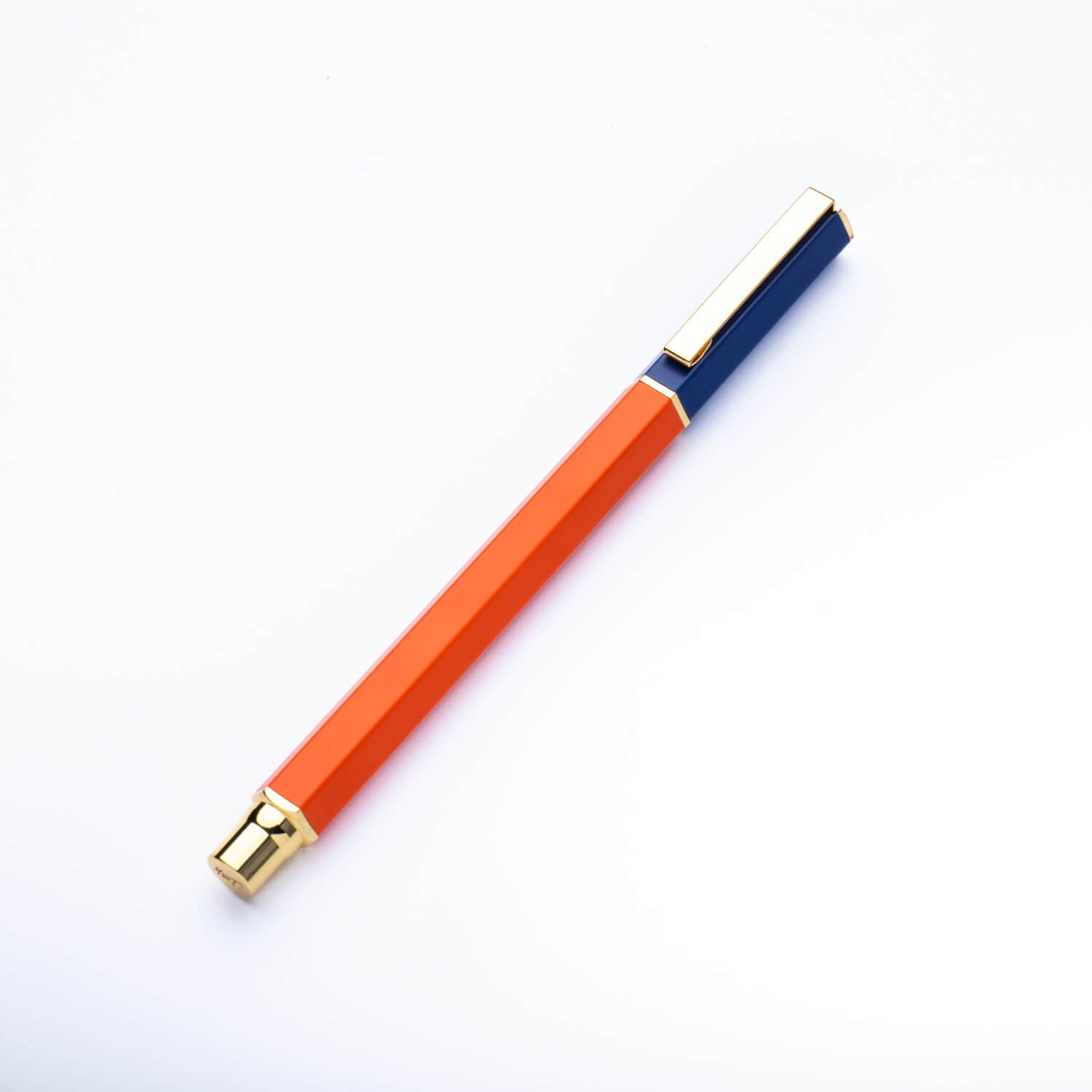 Contrast Ballpoint Pen - Navy & Orange