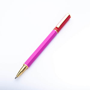 Contrast Ballpoint Pen - Red & Pink