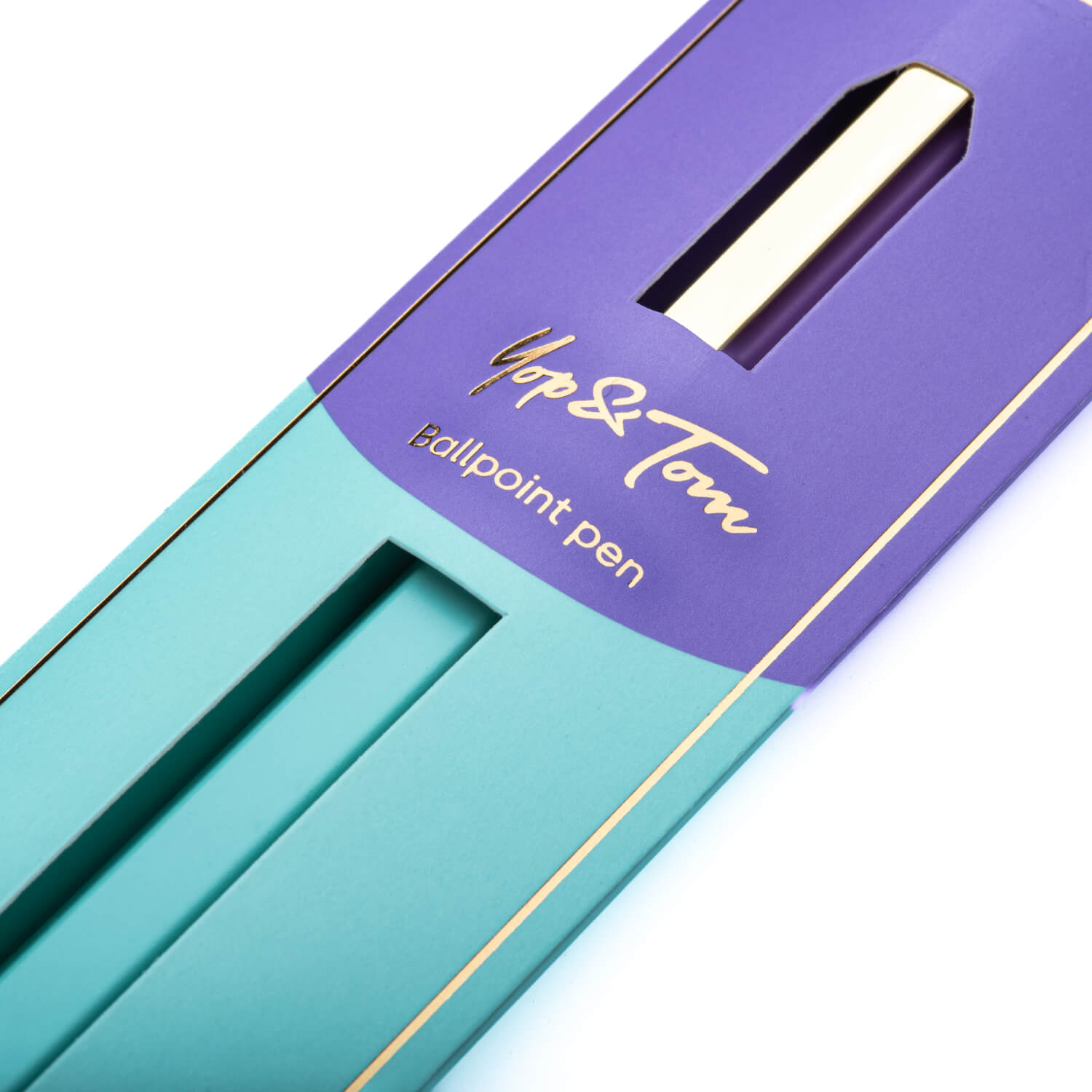 Contrast Ballpoint Pen - Lilac & Mint