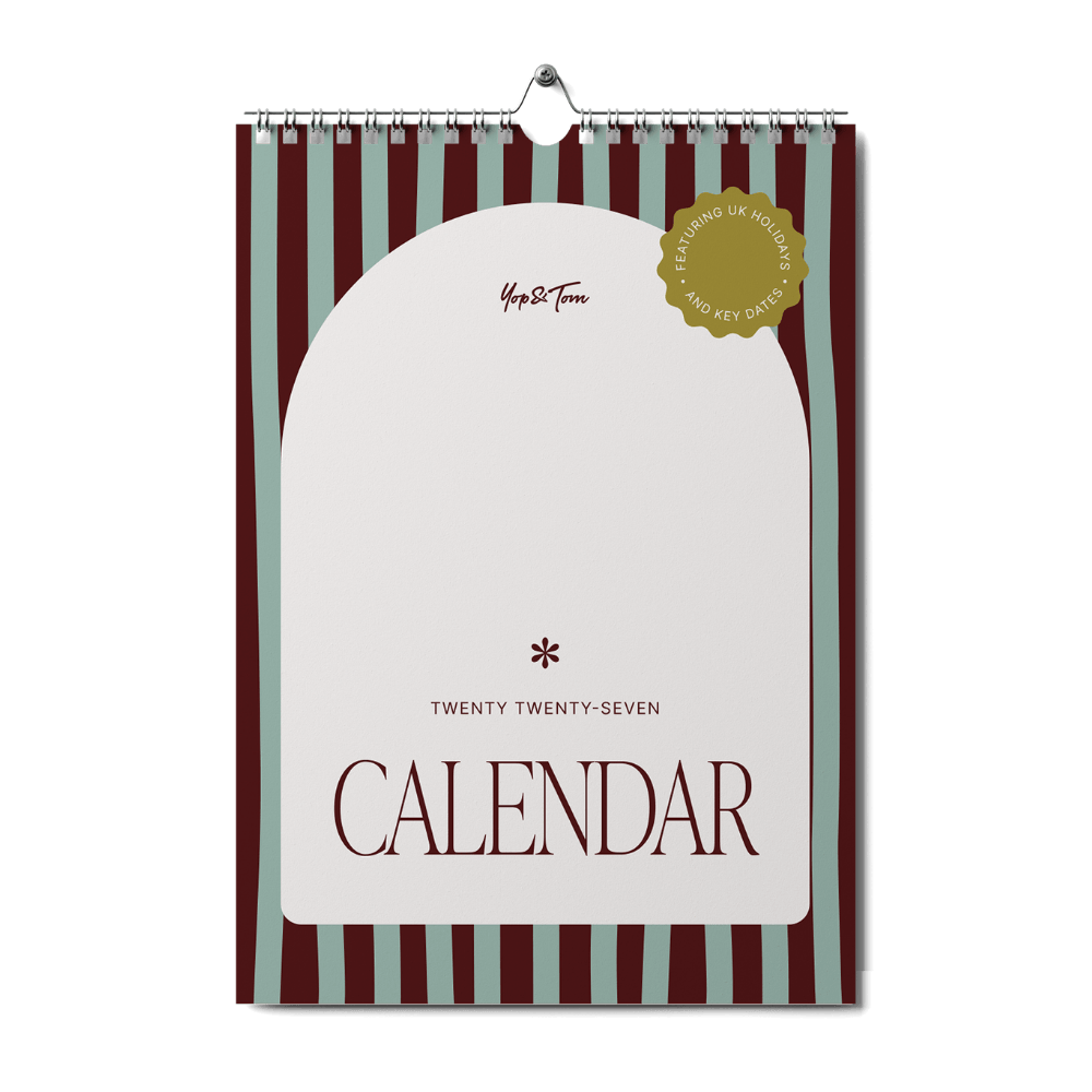 2027 A3 Patterned Wall Calendar