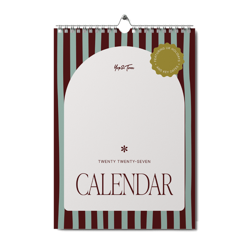 2027 A3 Patterned Wall Calendar