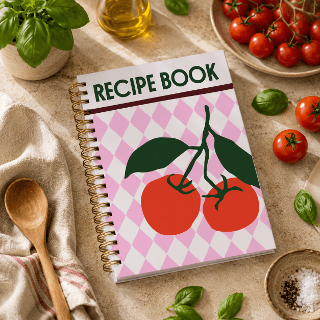 Recipe Journal - Pink Check Tomatoes