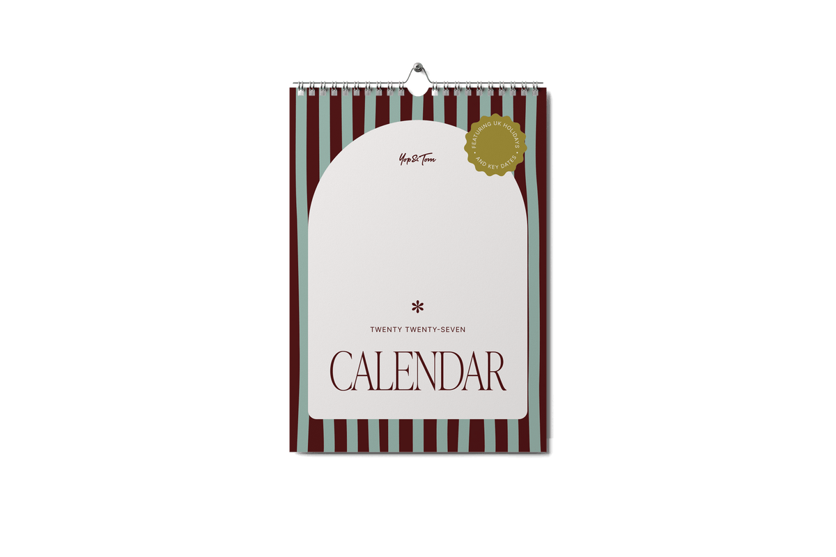 Patterned A3 2027 Wall Calendar