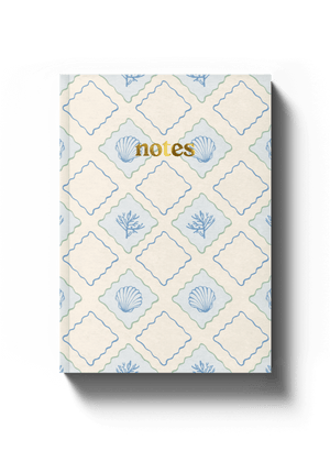 Luxe Pattern Notebook - Blue Shells