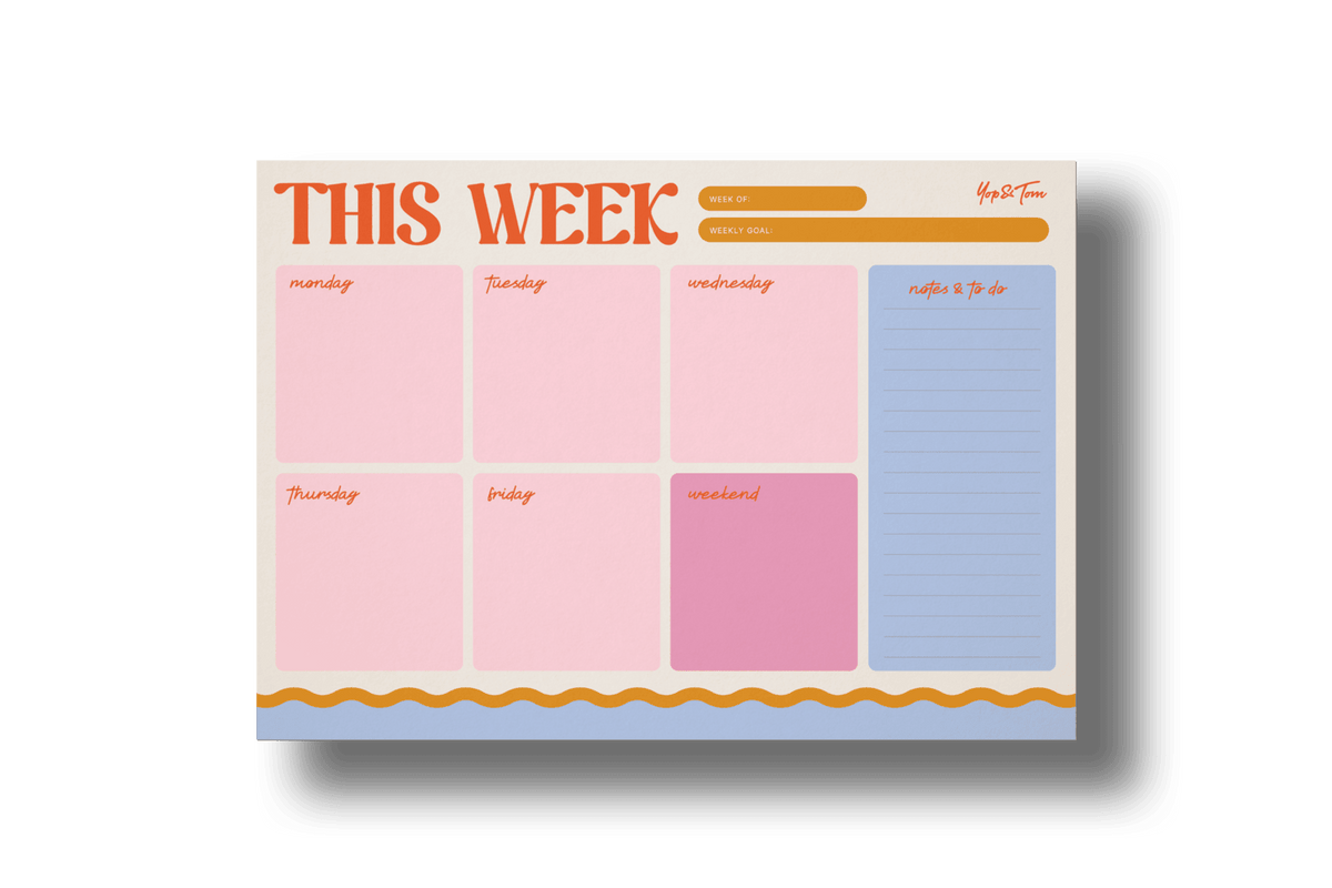 Tear Off (A4) - This Week Pink &amp; Blue