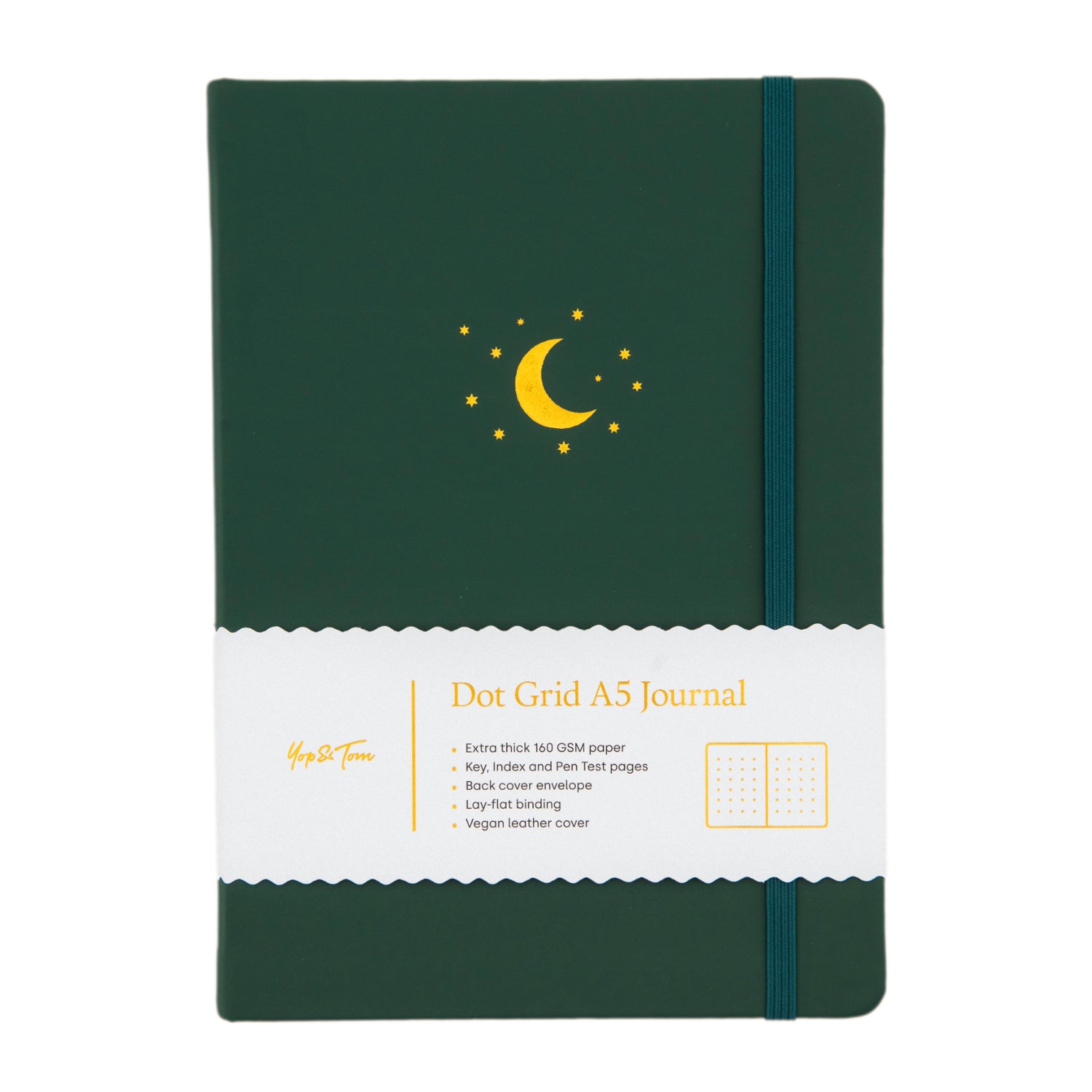 Yop & Tom A5 Dot Grid Journal - Moon and Stars Yop & Tom A5 Dot Grid Journal - Moon and Stars